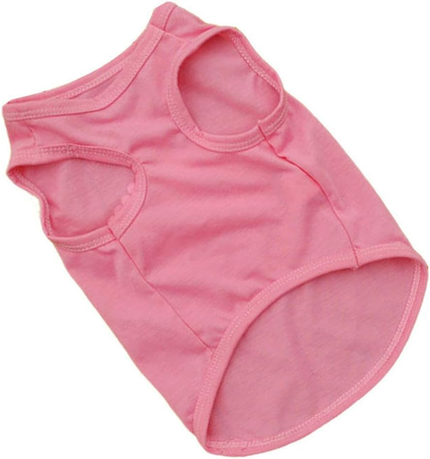 Dog Clothes Puppy Crown Princess Pattern Tshirt Vest Clothes for Small Dog Girl,Size XS - L (Pink, S)