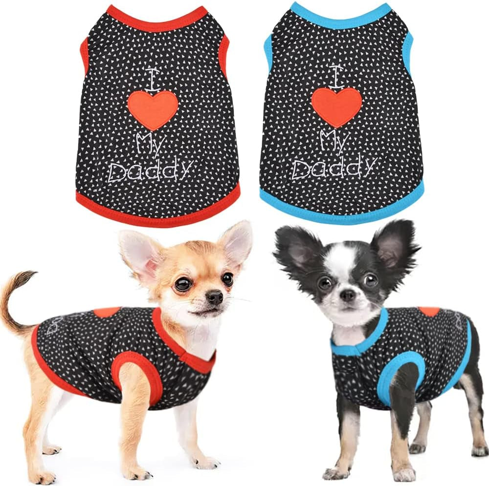 2 Pack Dog Shirt for Small Medium Large Dogs-Cooling Dog Hawaiian Shirt-Toy Little Dog Clothes-Puppy Birthday Clothing for Female Male Doggie-Dachshund Teacup Chihuahua Clothes for Dog (L)