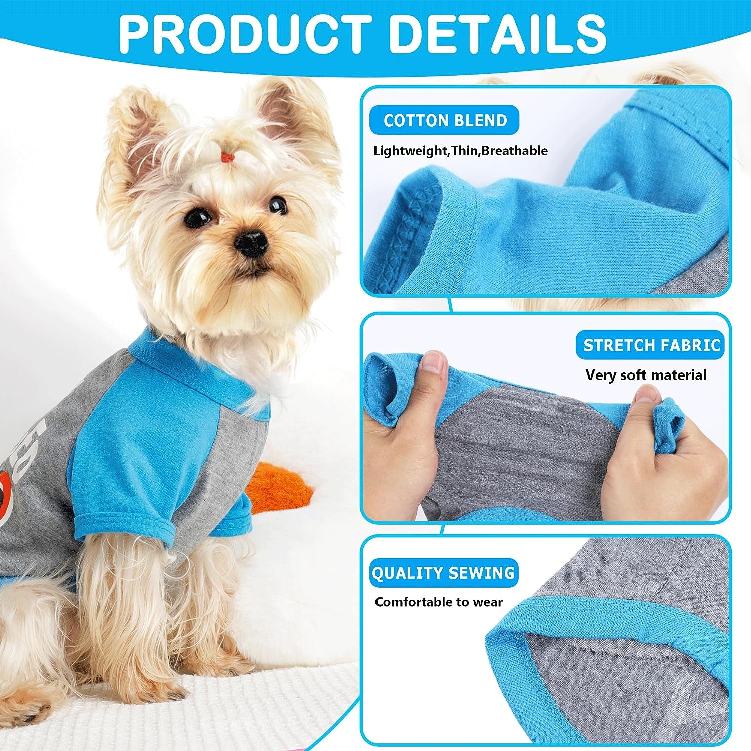 Dog Clothes 4 Pack Puppy Shirts for Small Dog Boy Summer Dog Tshirt Outfits Clothing Funny Apparel Pet Doggie Tee Shirt for Small Dogs Chihuahua Xsmall